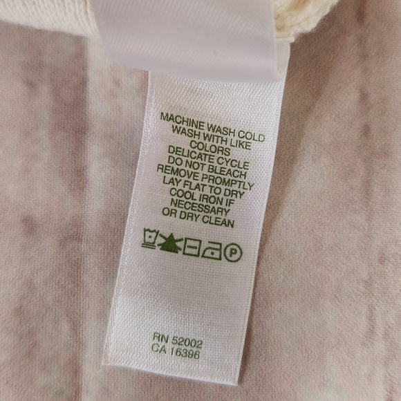 LizGolf By Liz Claiborne Sleeveless Sweater Vest Cream Stripe | Women's Size L - Picture 8 of 9